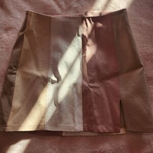 Altar'd State Multi-Tone Mini Skirt Faux Leather